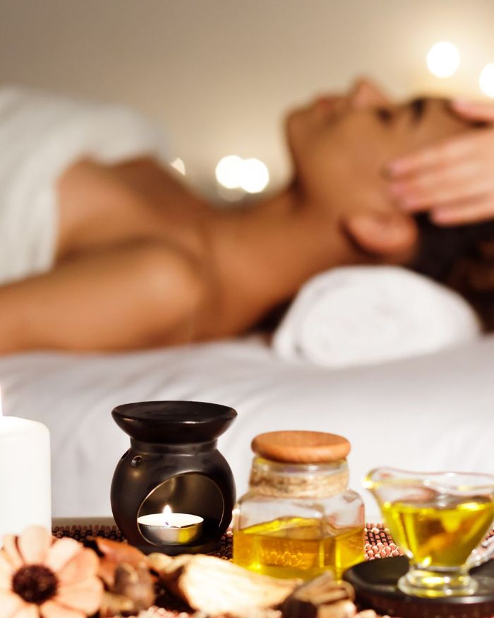 Indian head massage with aromatic oils — a deeply relaxing treatment at Magic Hands, Hessle, East Yorkshire